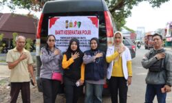 Dalam Rangka Menyambut HUT ke 79, Polres Bengkulu Utara, Mengadakan bakti pemeriksaan kesehatan Gratis