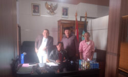 Ketua DPRD Parmin, menerima audiensi dari Dewan Kesenian Bengkulu Utara.