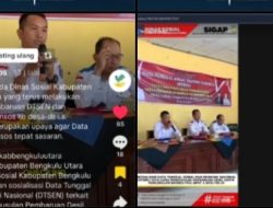 Pusdatin Kesos Kemensos RI memberikan apresiasi tinggi kepada Dinas Sosial Kabupaten Bengkulu Utara