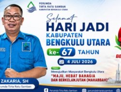 Sinergi Bangun Daerah, Perumda Tirta Ratu Samban Beri Ucapan Selamat HUT ke-67 Bengkulu Utara