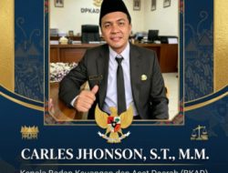 Carles Jhonson, S.T., M.M., Resmi Dilantik sebagai Kepala BKAD Bengkulu Utara Defenitif