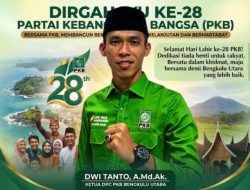 Sambut Harlah PKB ke-28, Anggota DPRD Bengkulu Utara Dwi Tanto Sampaikan Ucapan Selamat dan Komitmen Perjuangan Rakyat