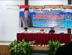 Serap Aspirasi Masa Sidang II, Edison Simbolon Tampung Keluhan Warga Kota Bengkulu