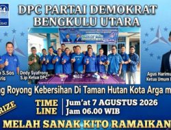 Jadikan Lingkungan Asri, Kader Demokrat Bengkulu Utara Agendakan Aksi Bersih-Bersih Taman Hutan Kota