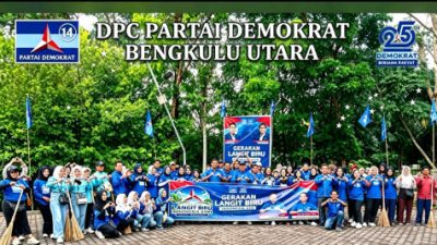 Sambut Hut KE-25, Ketua DPC Demokrat Pimpin Langsung “Gerakan Langit Biru Indonesia Asri” di Bengkulu Utara